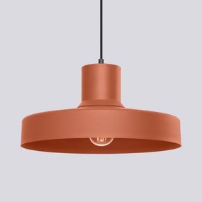 Sollux SL.1706 - Lampadario a sospensione con filo BILO 1xE27/15W/230V diametro 35 cm arancione