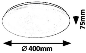 Rabalux 5449 - Plafoniera dimmerabile a LED DANNY LED/36W/230V + telecomando