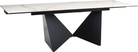 Tavolo allungabile Peterson Ceramic Statuario Venato in bianco/nero opaco - L160-240 cm