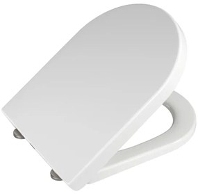 WENKO 18396100-WC sedile PALMA 46,5x35,7 cm bianco/argento