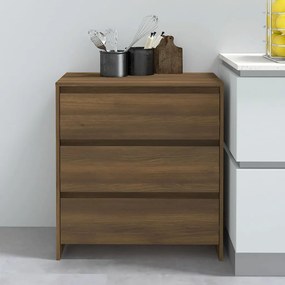 Credenza rovere marrone 70x41x75 cm in truciolato