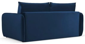 Divano letto in velluto blu scuro 194 cm Vienna - Cosmopolitan Design