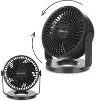 Miniventilatore da tavolo senza fili nero