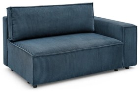 Modulo del divano in velluto a coste blu scuro, angolo destro Nihad modular - Bobochic Paris