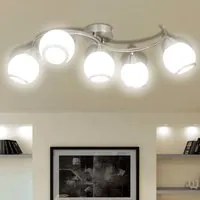 Lampada da soffitto lampadario in vetro per 5 lampadine E14 cod mxl 77871