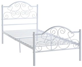 Letto singolo 90 x 190 cm in Metallo Bianco - LEYNA