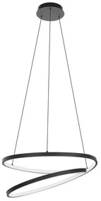 Lampadario LED moderno Ruotale nero Ø55cm, luce calda 4500 lumen, EGLO