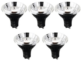 Set di 5 Lampadine LED GU10 dimmerabili a 3 fasi Kelvin 70mm 6W 500 lm 2200 - 3600K