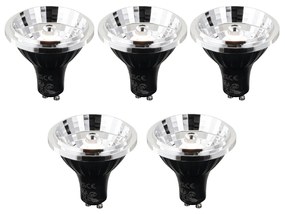 Set di 5 lampadine LED GU10 dimmerabili a 3 livelli Kelvin 70mm 6W 500 lm 2200 - 3600K