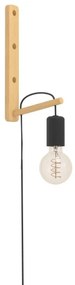Eglo 44013 - Applique POCKLEY 1xE27/10W/230V marrone/nero