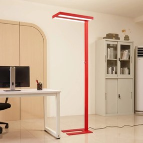 Lampada LED da pavimento Logan Basic, rosso, 6.000 lm, dimmerabile Arcchio,, Rosso, Studio / Ufficio, Alluminio, Moderno