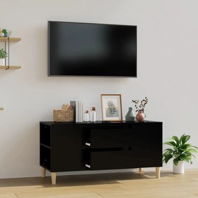 Mobile porta tv nero 102x44,5x50 cm in legno multistrato