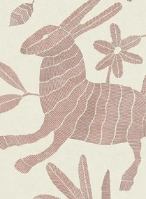 Lewis & Wood Carta da parati Otomi - Bunny Pink