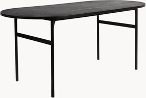 Tavolo ovale con piano effetto legno Marcio, 180 x 80 cm