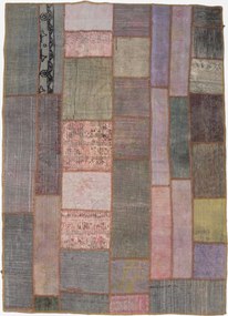 Patchwork Tappeto orientale 190 x 140 (Indian) Annodato A Mano