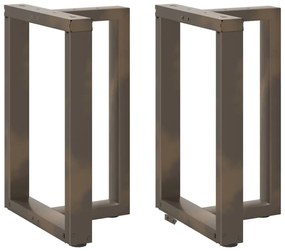 Gambe Tavolo Pranzo A T 2 Pz Naturale 60x35x(72-73) Cm Acciaio /
