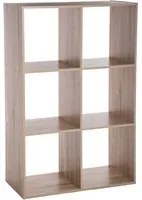 Libreria in legno 6 scomparti 67,6x100,5 cm