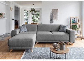 Divano angolare grigio allungabile e con contenitore Classy Sophie – Miuform