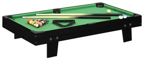 Mini Tavolo Da Biliardo 3 Piedi 92x52x19 Cm Nero E Verde /
