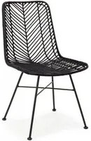 Sedia Lorena nera (2 Pezzi) - METAL RATTAN