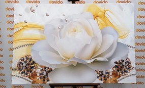 Stampa su tela – Rose di lusso con astrazione