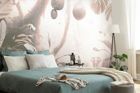 Carta da parati – Giungla con tocco vintage