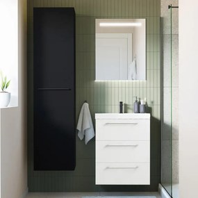 Mobile sottolavabo e lavabo Remix New per vasca centrale bianco lucido L 60 x H 73 x P 33 cm 3 cassetti