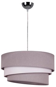 Duolla - Lampadario a sospensione con filo TRIO 1xE27/40W/230V diametro 45 cm grigio/bianco