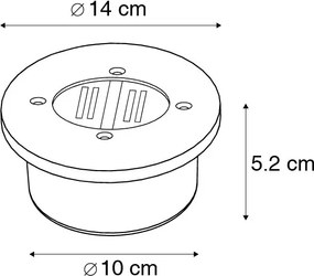 Faretto da terra con LED a energia solare IP44 - Tiny