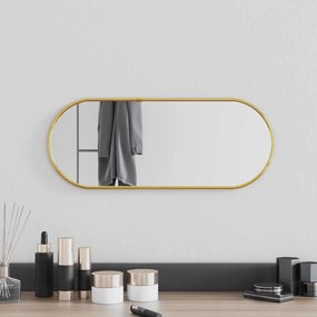 Specchio Da Parete Dorato 50x20 Cm Ovale /