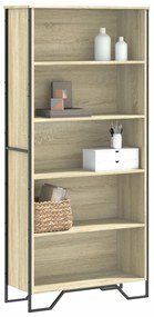 Libreria rovere sonoma 80x31x169 cm in truciolato