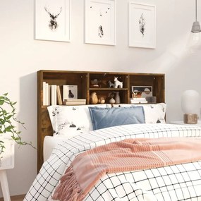 Testiera Con Scomparti Rovere Fumo 120x19x103,5 Cm /
