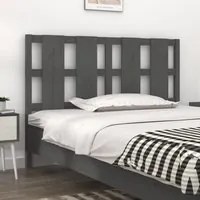 Testiera per Letto Grigia 125,5x4x100 cm Legno Massello di Pino cod mxl 31830