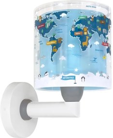 Dalber 40679 - Lampada da parete per bambini WORLD 1xE27/15W/230V blu