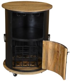 Scaffale per vino in metallo nero 9 bottiglie 60x85 cm Luni - Interia Home &amp; Living