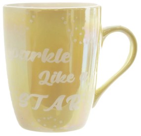 Tazza mug in giallo perlato Sparkle Like a Star