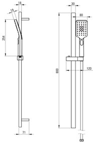 Deante NGA_052K - Set doccia ALPINIA, finitura cromo lucido