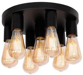 Faretto FILO 7xE27/60W/230V nero