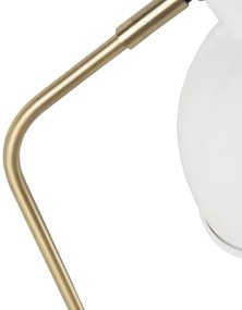 Lampada da tavolo retrò bianca con bronzo - Milou