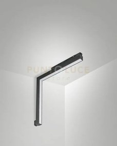 Ermes angolo interno nero 3000k 2480lm 20w opale on/off