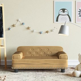 Divano per bambini marrone 70x45x30 cm in velluto