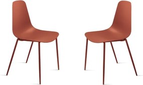 Sedia in polipropilene Ruggine con gambe in metallo LUANA 2 sedie