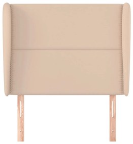 Testiera ad orecchio cappuccino 83x23x118/128 cm in similpelle