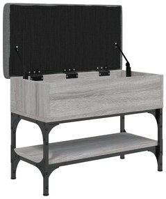Panca porta scarpe grigio sonoma 62x32x45 cm legno multistrato
