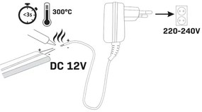 Striscia LED NEON 2 m LED/14W/12V IP65 verde
