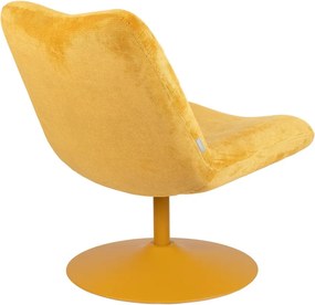 Poltrona in velluto giallo ocra Bubba - Zuiver