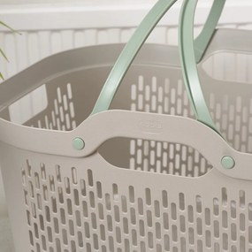 Cesta per il bucato marrone chiaro in plastica 45 l – Addis