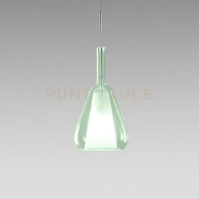 Ofelia s/11 - vetro verde-trasparente e portalampada bianco 1 luce ...