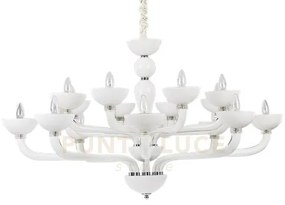 Lampada a sospensione 16 luci casanova sp16 bianco