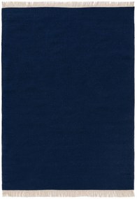 benuta Pop Tappeto di lana Liv Blu scuro 60x100 cm - Tappeto fibra naturale